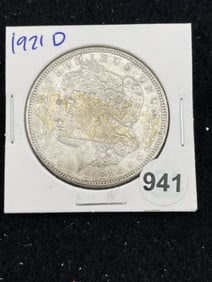 1921 D Morgan Silver Dollar Coin
