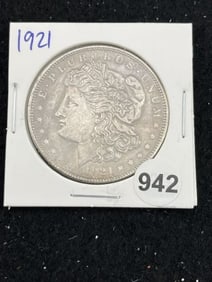 1921 Morgan Silver Dollar Coin