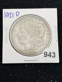 1921 D Morgan Silver Dollar Coin