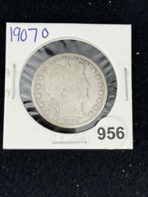 1907 O Barber Half Dollar Silver Coin