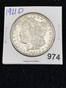 1921 D Morgan Silver Dollar Coin