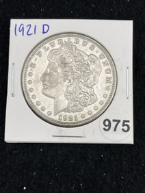 1921 D Morgan Silver Dollar Coin