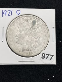 1921 D Morgan Silver Dollar Coin