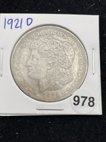 1921 D Morgan Silver Dollar Coin