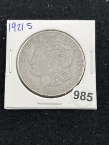 1921 S Morgan Silver Dollar Coin