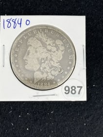 1884 O Morgan Silver Dollar Coin