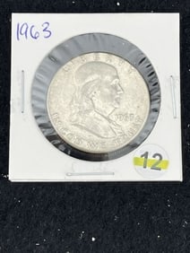 1963 Franklin Half Dollar Silver Coin