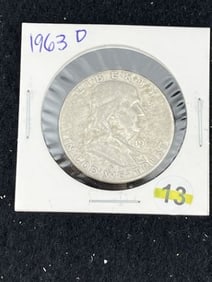 1963 D Franklin Half Dollar Silver Coin