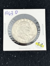 1963 D Franklin Half Dollar Silver Coin