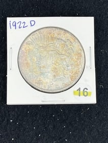 1922 D Peace Silver Dollar Coin