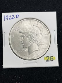 1922 D Peace Silver Dollar Coin