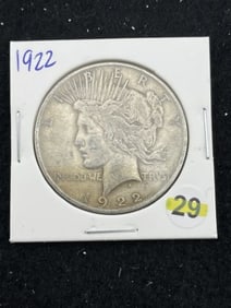 1922 Peace Silver Dollar Coin