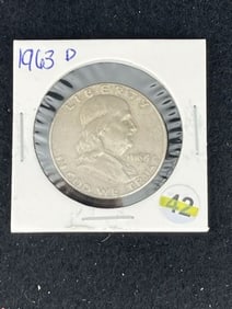 1963 D Franklin Half Dollar Silver Coin