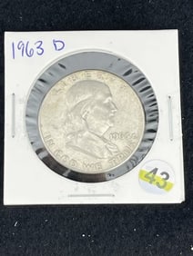 1963 D Franklin Half Dollar Silver Coin