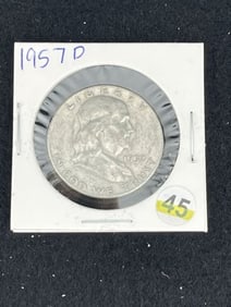 1957 D Franklin Half Dollar Silver Coin
