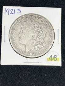 1921 S Morgan Silver Dollar Coin