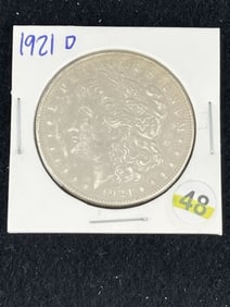 1921 D Morgan Silver Dollar Coin