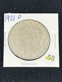 1921 D Morgan Silver Dollar Coin