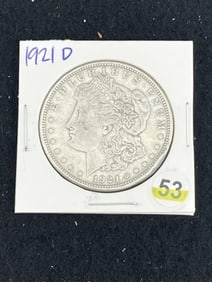1921 D Morgan Silver Dollar Coin