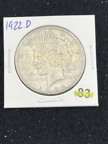 1922 D Peace Silver Dollar Coin