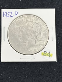 1922 D Peace Silver Dollar Coin