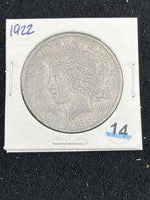 1922 Peace Silver Dollar Coin