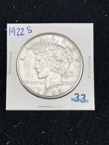 1922 S Peace Silver Dollar Coin