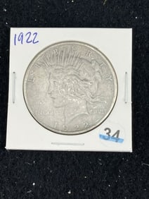 1922 Peace Silver Dollar Coin