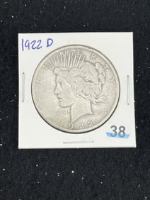 1922 D Peace Silver Dollar Coin