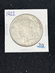 1922 Peace Silver Dollar Coin