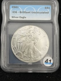 2001 UNC Silver Eagle Coin