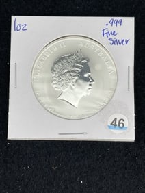 2011 Queen Elizabeth Australia One Ounce Fine Silver Coin