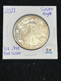 2021 Silver Eagle One Ounce .999 Fine Silver Coin