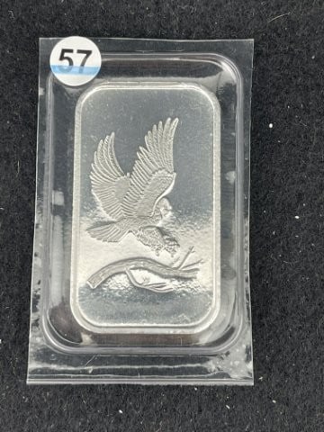 One Troy Ounce .999 Fine Silver Bar (1 of 2)