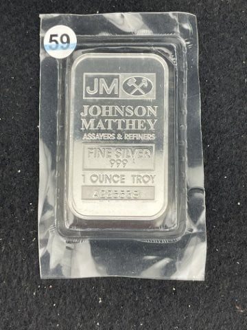 One Troy Ounce .999 Fine Silver Bar (1 of 2)
