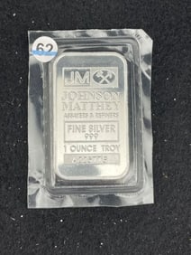 One Troy Ounce .999 Fine Silver Bar