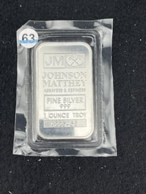 One Troy Ounce .999 Fine Silver Bar