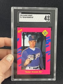 1990 Classic Update Nolan Knows Bo Baseball Card
