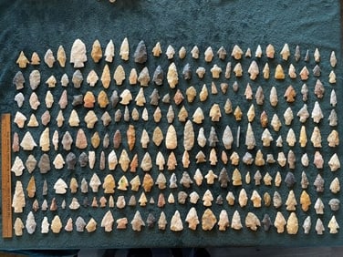 Group of Exceptionally Nice Arrowheads from Arkansas Collection Indian Artifact Arrowhead
