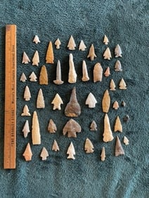 Group of Exceptionally Nice Arrowheads from Arkansas Collection Indian Artifact Arrowhead