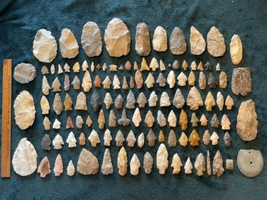 Group of Exceptionally Nice Arrowheads from Arkansas Collection Indian Artifact Arrowhead