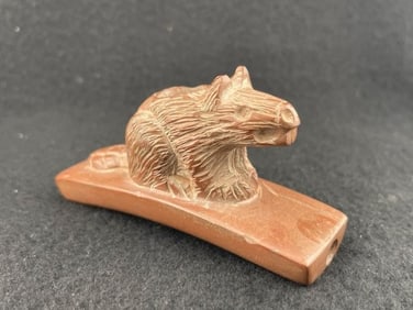 Beaver Effigy Stone Pipe Indian Artifact Arrowhead