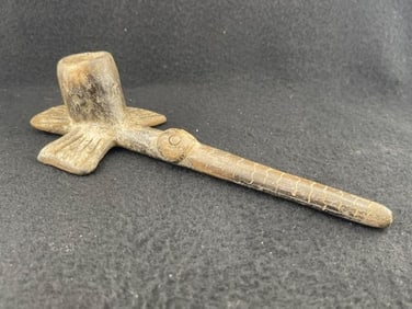 Bird Effigy Pottery Pipe Indian Artifact Arrowhead