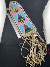 Beaded Pipe Drop Indian Artifact Arrowhead