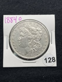 1884 O Morgan Silver Dollar Coin