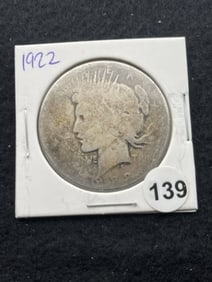 1922 Peace Silver Dollar Coin