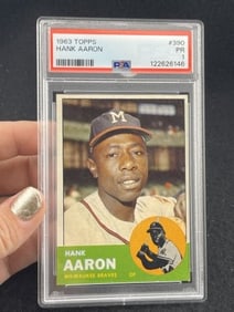1963 Topps Hank Aaron Baseball Card