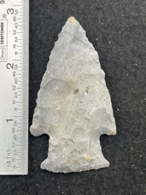 Knobbed Hardin Indian Artifact Arrowhead