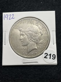 1922 Peace Silver Dollar Coin