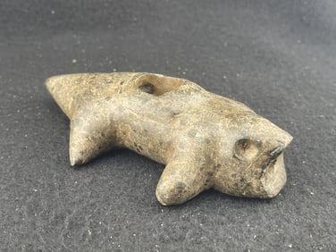 Lizard Effigy Stone Pipe Indian Artifact Arrowhead